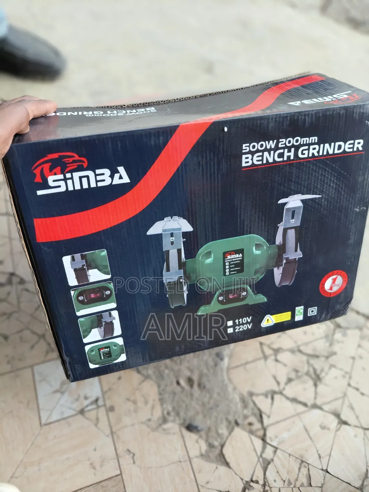 Bench Grinder – 500W SIMBA 8" (200mm)