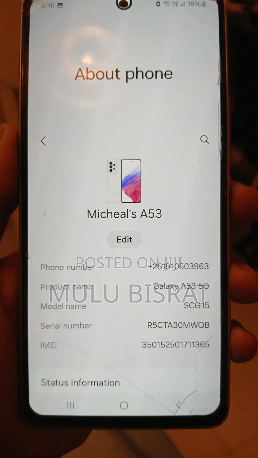Samsung Galaxy A53 5G 128 GB Silver