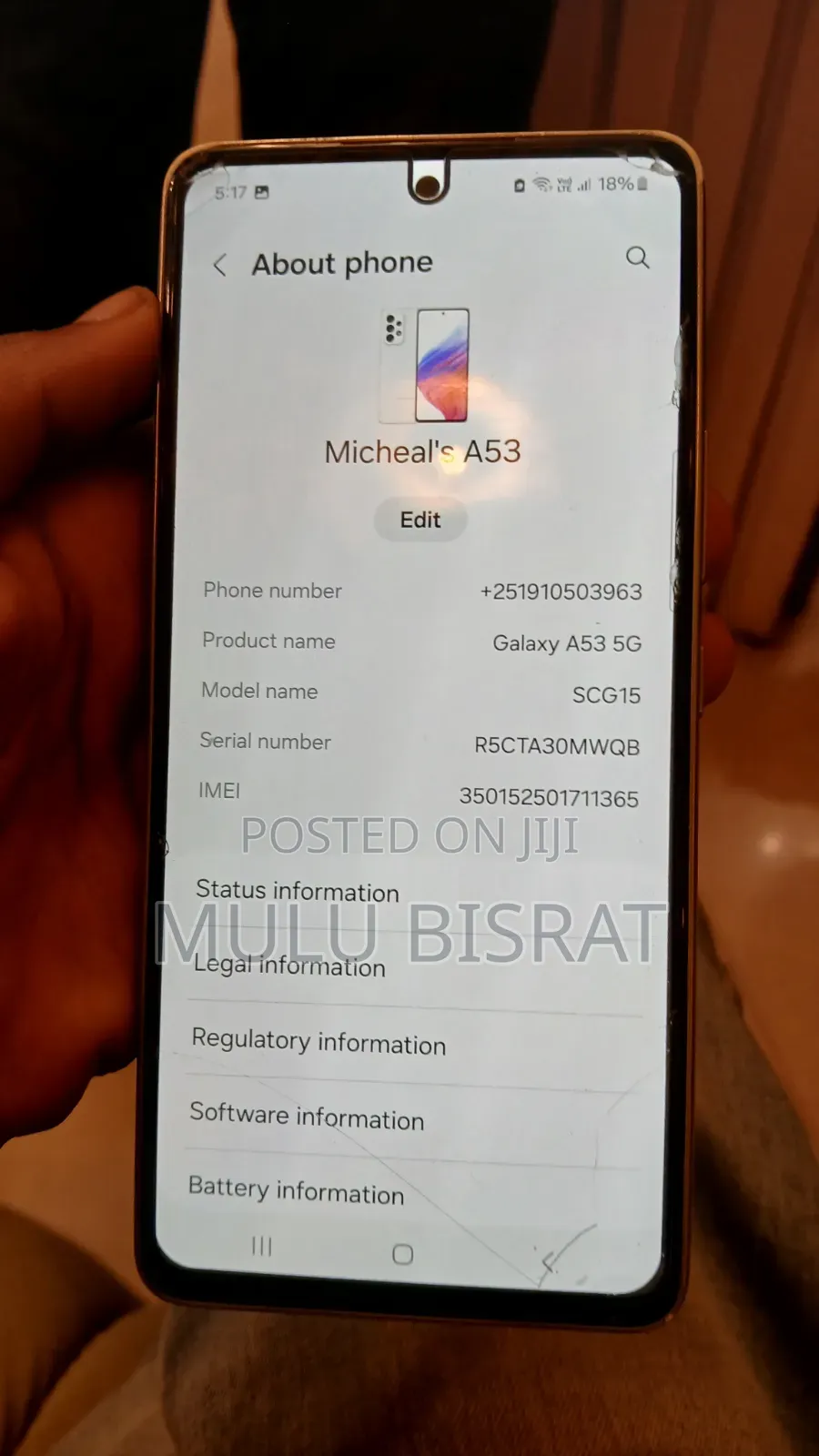 Samsung Galaxy A53 5G 128 GB Silver