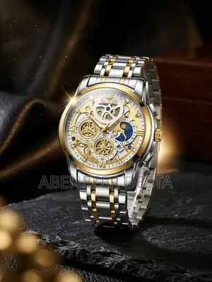 OLEVS Model 9947 Men's Chronograph Quartz Watch Featuring a Two-Tone