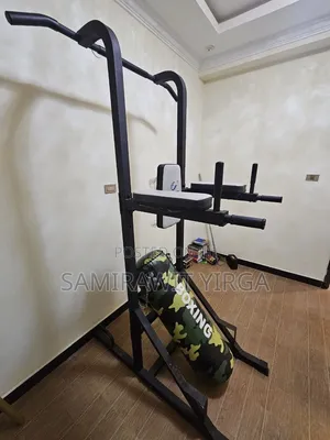 Hui Jun Power Tower With an Added Punching Bag