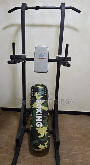 Hui Jun Power Tower With an Added Punching Bag