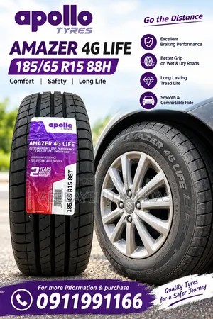 New Apollo Tyre 185/65 R15 88H