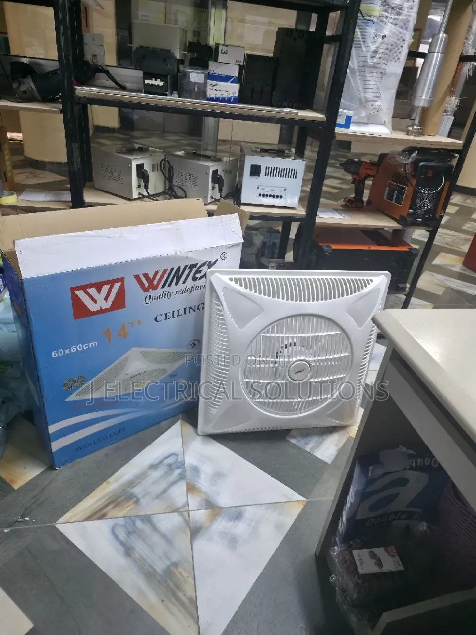 Original WINTEX 14" 60x60cm Ceiling Exhaust Fan With LED Light