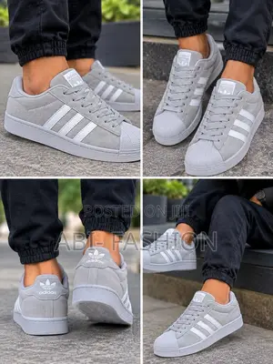 Adidas Superstar Suede Gray White New Arrival Size 40, 41, 42, 43, 44