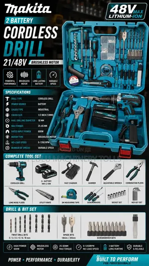 Makita Cordless Drill Set 21v/48v