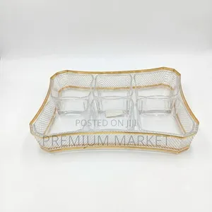 Snack Injer Candy Cookies Serving Tray የእንጀራ እና ኩኪስ ማቅረቢያ