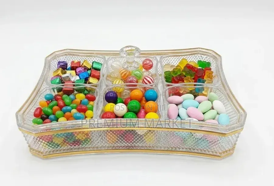 Snack Injer Candy Cookies Serving Tray የእንጀራ እና ኩኪስ ማቅረቢያ