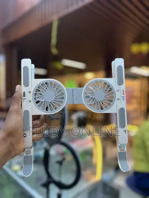 PC Stand :Portable Dual Fan – 2-in-1 Foldable Cooling Fan