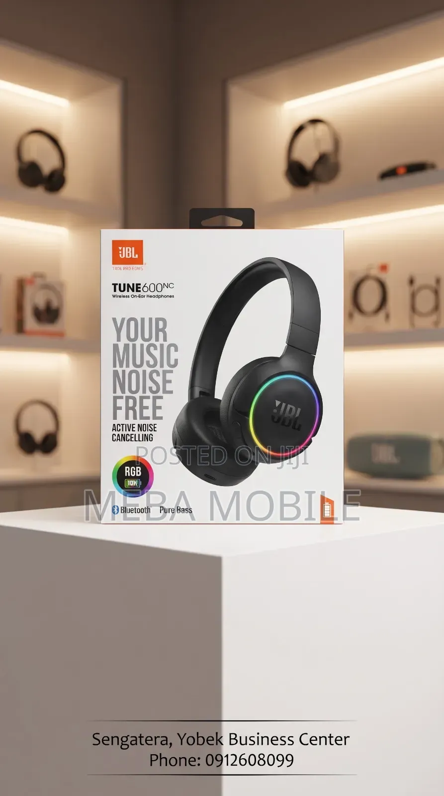 JBL Tune 600NC Wireless on-Ear Headphones