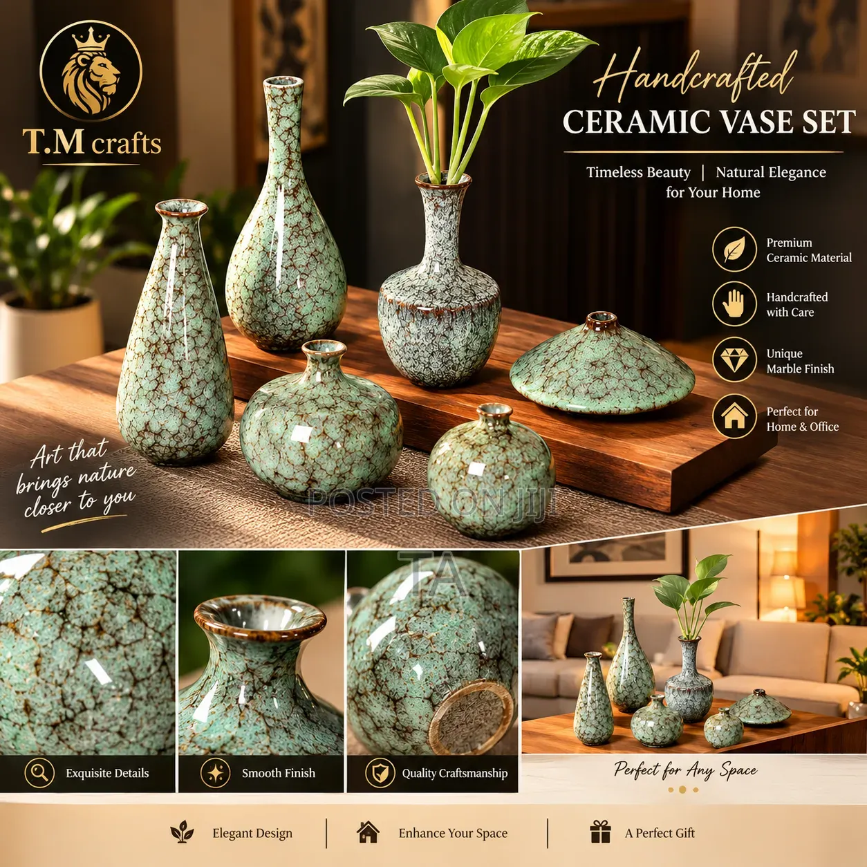 Mini Ceramic Flower Vases – የሴራሚክ የአበባ ቫስ የአበባ ማስቀመጫ