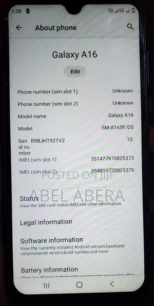 Samsung Galaxy A16 5G 128 GB Blue