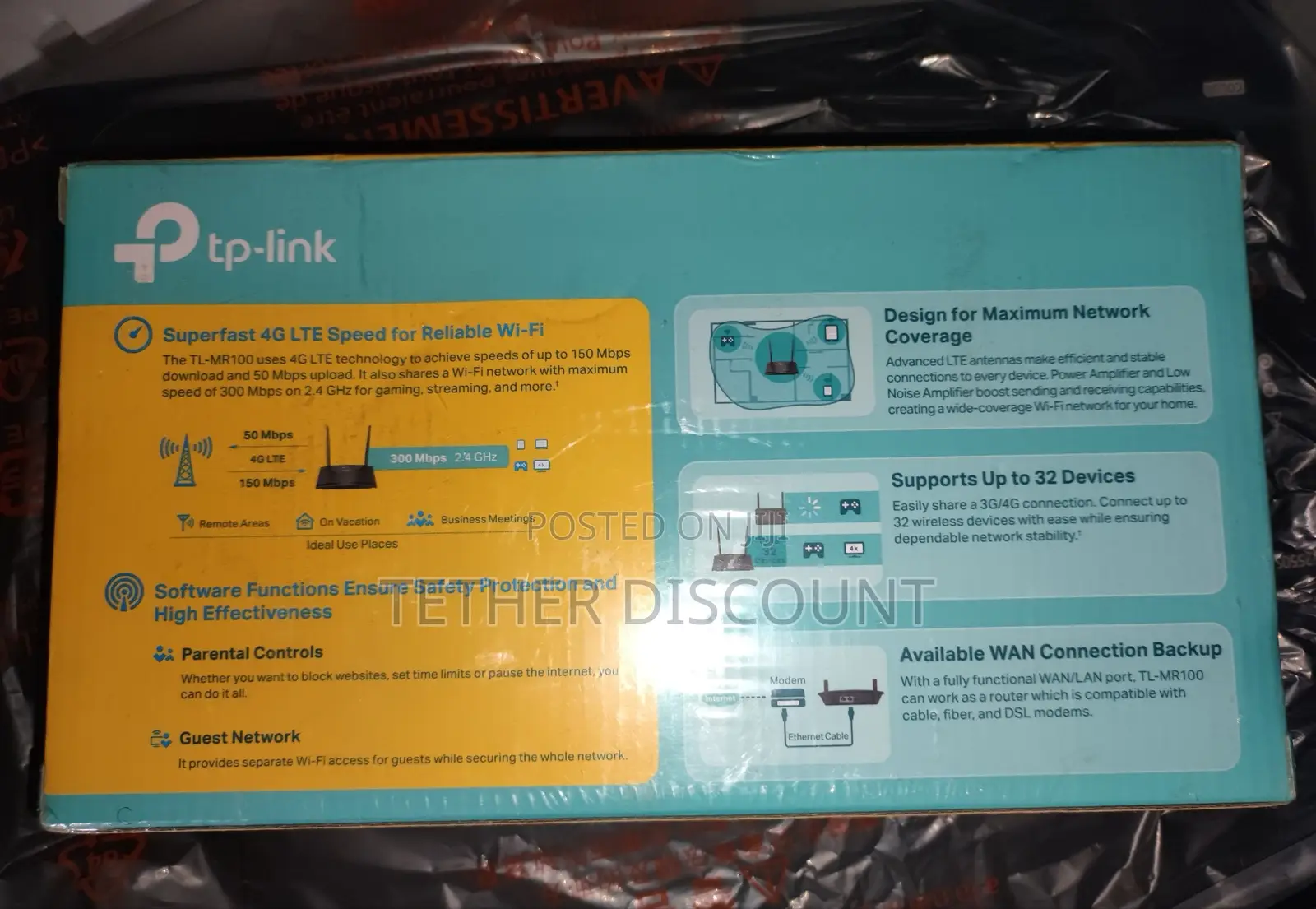 አዲስ ያልተላጠ Tp Link 4G Sim የሚቀበል የቤት ውስጥ Router