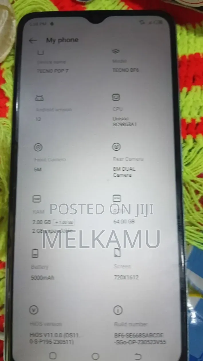 Tecno Pop 7 64 GB Blue