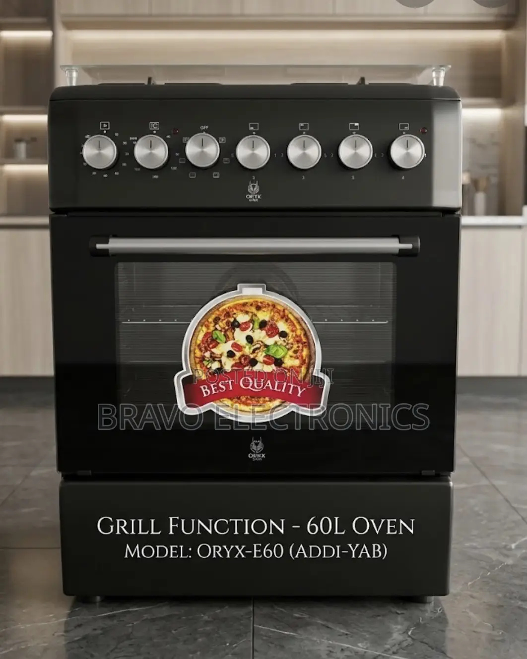  Oryx 60×60 Full-Function Oven – Made in Turkey 
