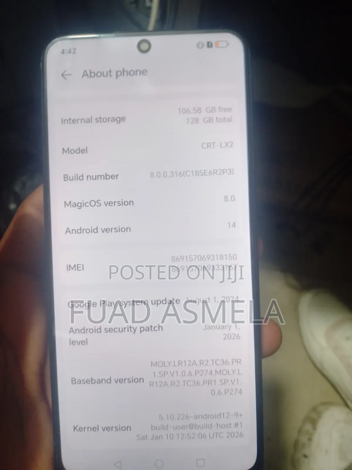 Honor X8a 128 GB Black