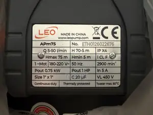Brand New 1hp Leo Water Pump