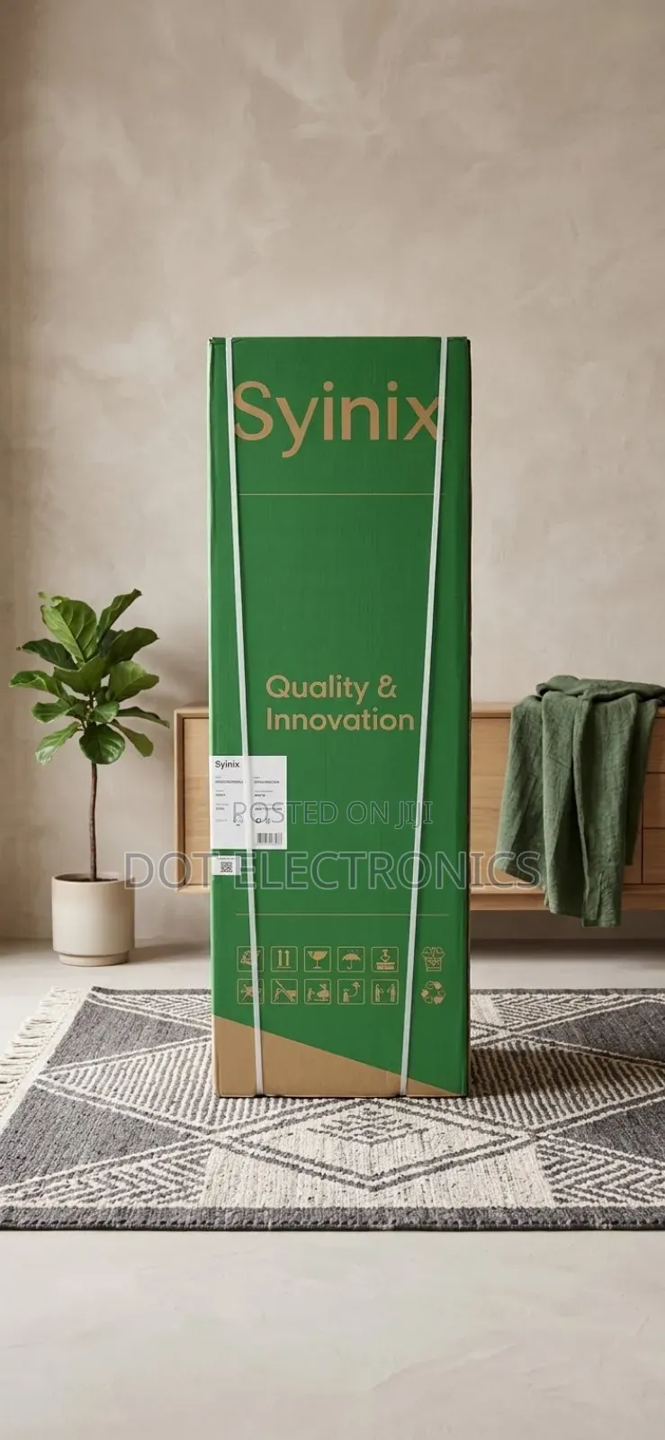 Syinix Double Door Refrigerator – Brand New,
