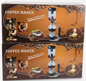 Siphon Vacuum Coffee Maker – 5-Cup Glass Coffee Pot, Double Box