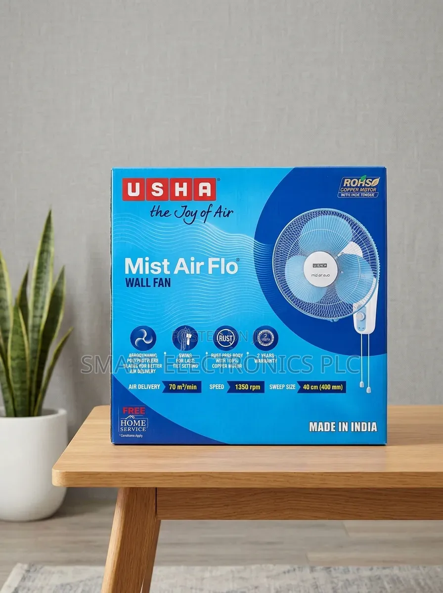 Usha 16-Inch Wall Fan – Made in India 
Usha – The Joy of Air
