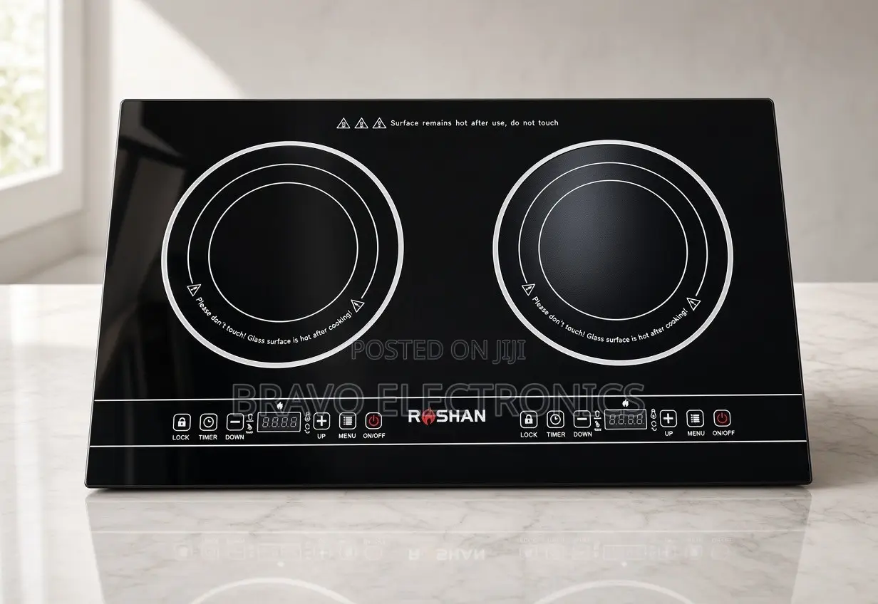 Roshan Digital Touch Stove | Double Burner | 2000w + 2000w
