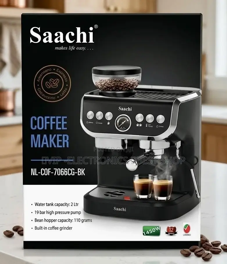 Saachi Espresso Coffee Maker NL-COF-7066CG-BK Siva Giander.