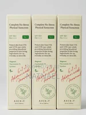 AXIS-Y Complete No-Stress Physical Sunscreen SPF 50+ PA++ 
​የፀሃይ መከላከያ