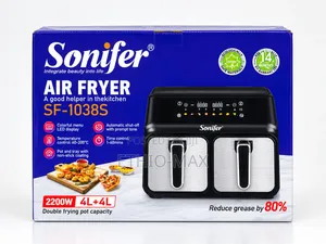 SONIFER DOUBLE AIR FRYER 4L + 4L – Cook More, Enjoy More!