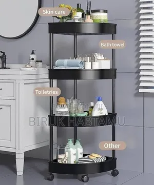 4 Tier Moveable Corner Storage Rack