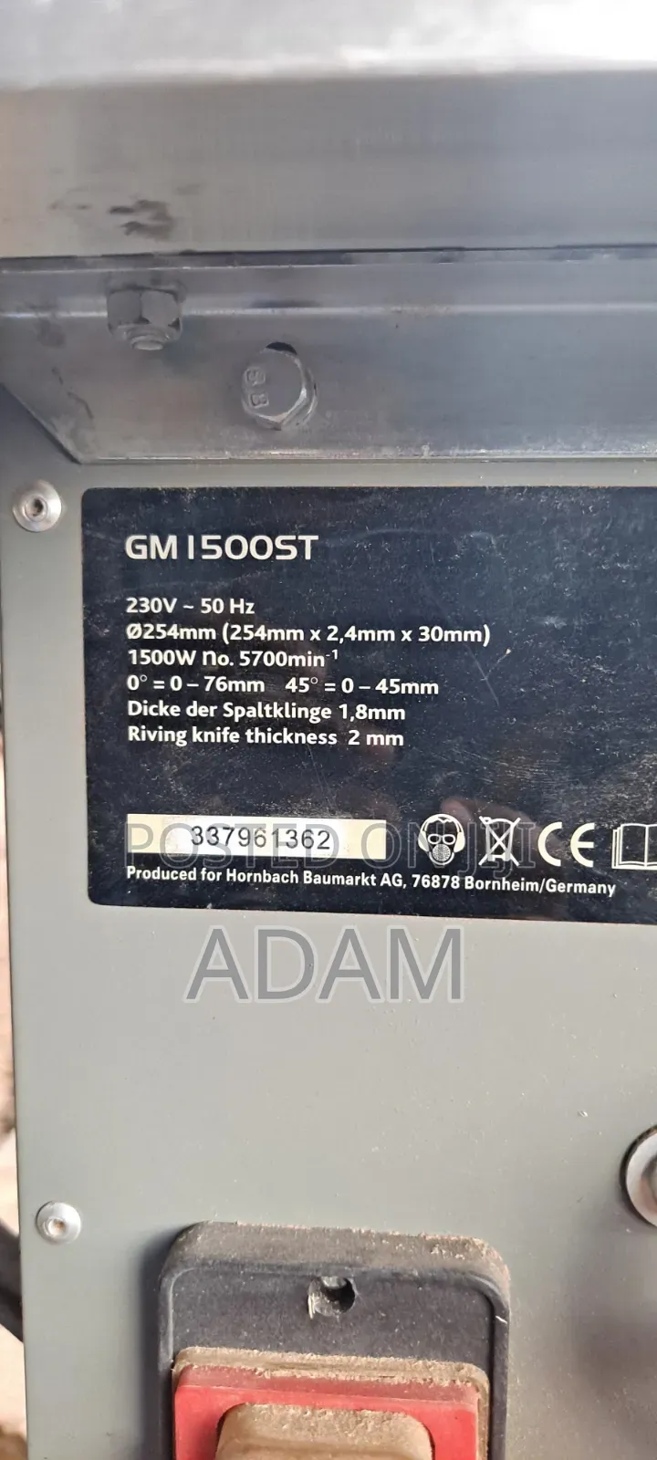 Table Saw GM 1500