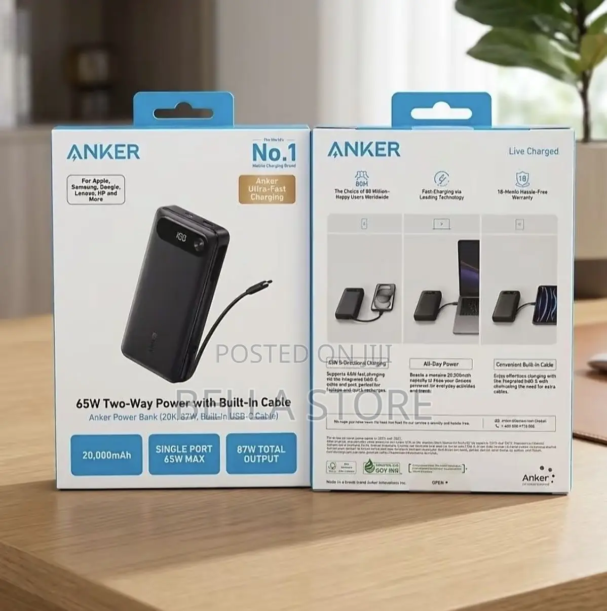 Anker Power Bank (20K MAh 65W