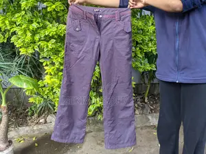 Purple/Plum-Toned Low-Rise Cargo Trousers
