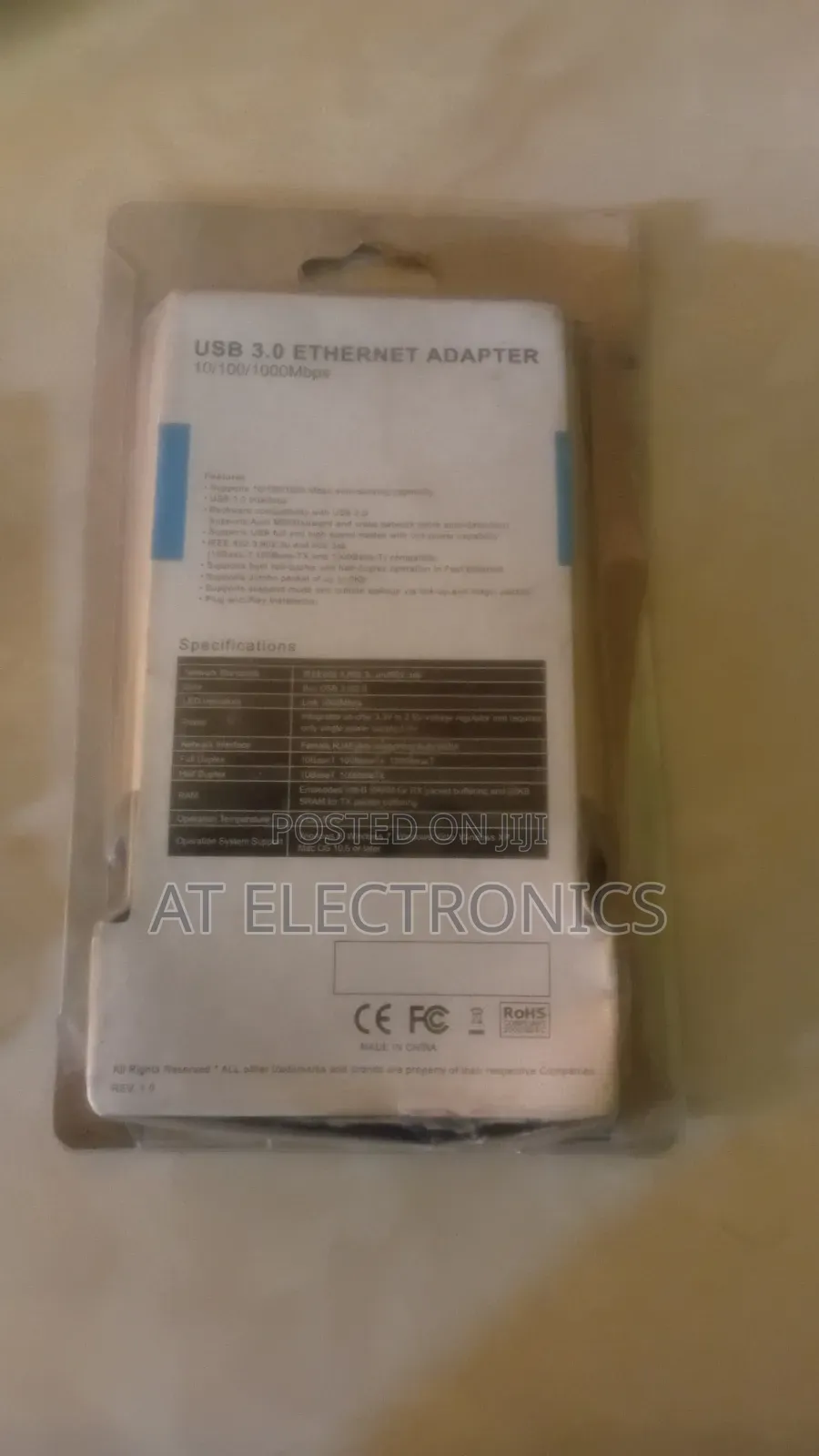 Ethernet Adapter - USB 3.0 to Gigabit Etherne