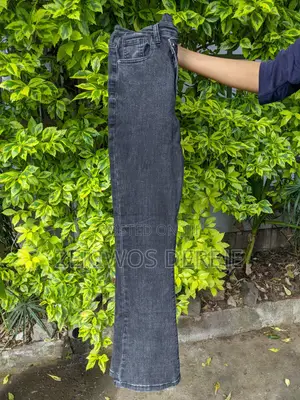 Washed Black Low-Rise Flared Denim Jeans
