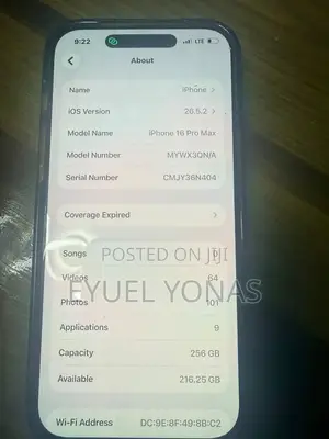 Apple iPhone 16 Pro Max 256 GB Gold