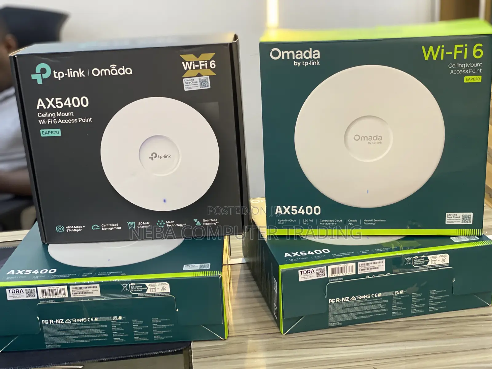  TP-Link Omada EAP670 AX5400 Ceiling Mount Wi-Fi 6 Access Point.