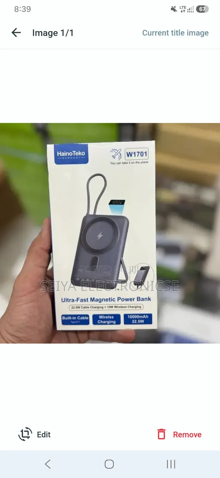 Haino Teko 10,000mAh Magnetic Power Bank – 22.5W Fast Charge