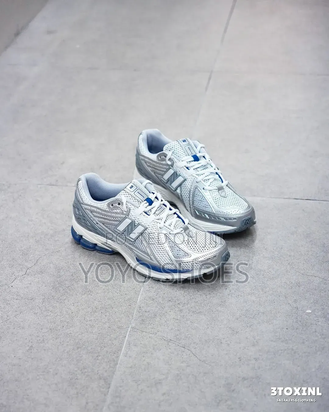 New Balance 1906R " White Silver Metallic Blue "Unisex Fashion Sneaker