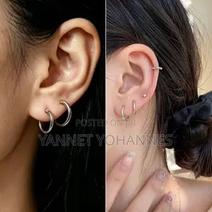 Silver & Gold Hoop Earrings 12mm