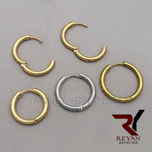 Silver & Gold Hoop Earrings 12mm