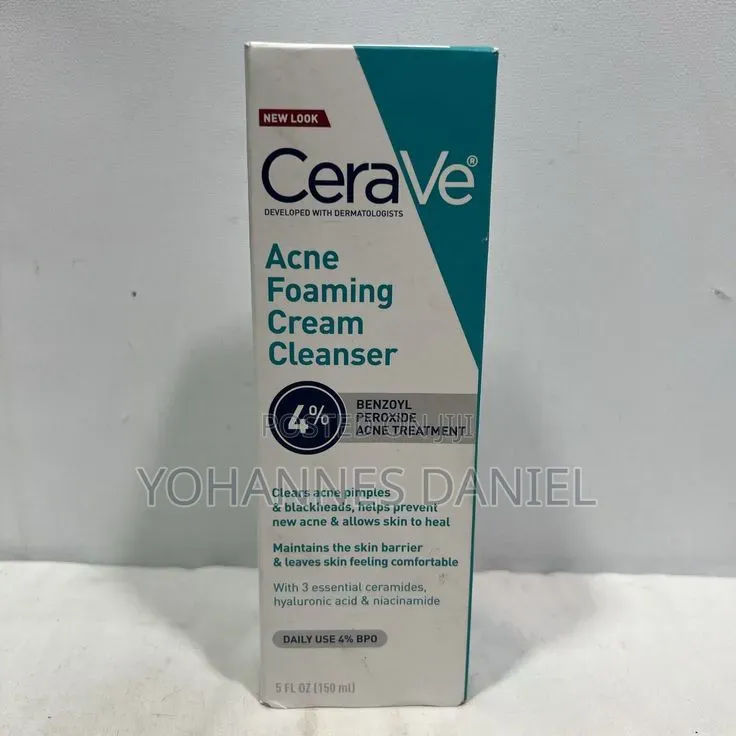 CeraVe Acne Foaming Cream Cleanser – Pimples & Blackheads Cleanser