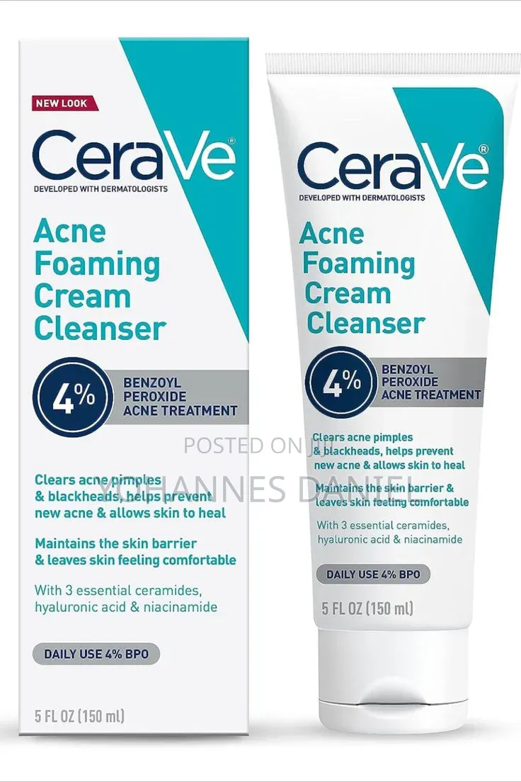 CeraVe Acne Foaming Cream Cleanser – Facial Wash for Oily Skin