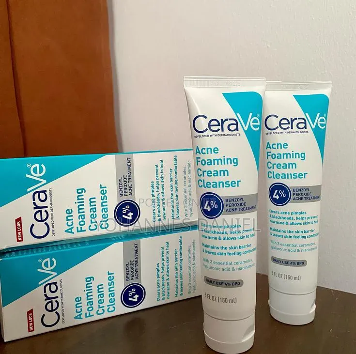 CeraVe Acne Foaming Cream Cleanser – Daily Acne Face Wash