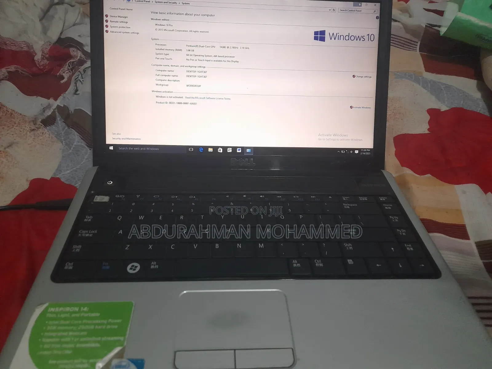 Laptop Toshiba Satellite L750D 1GB Intel Core i3 HDD 128GB