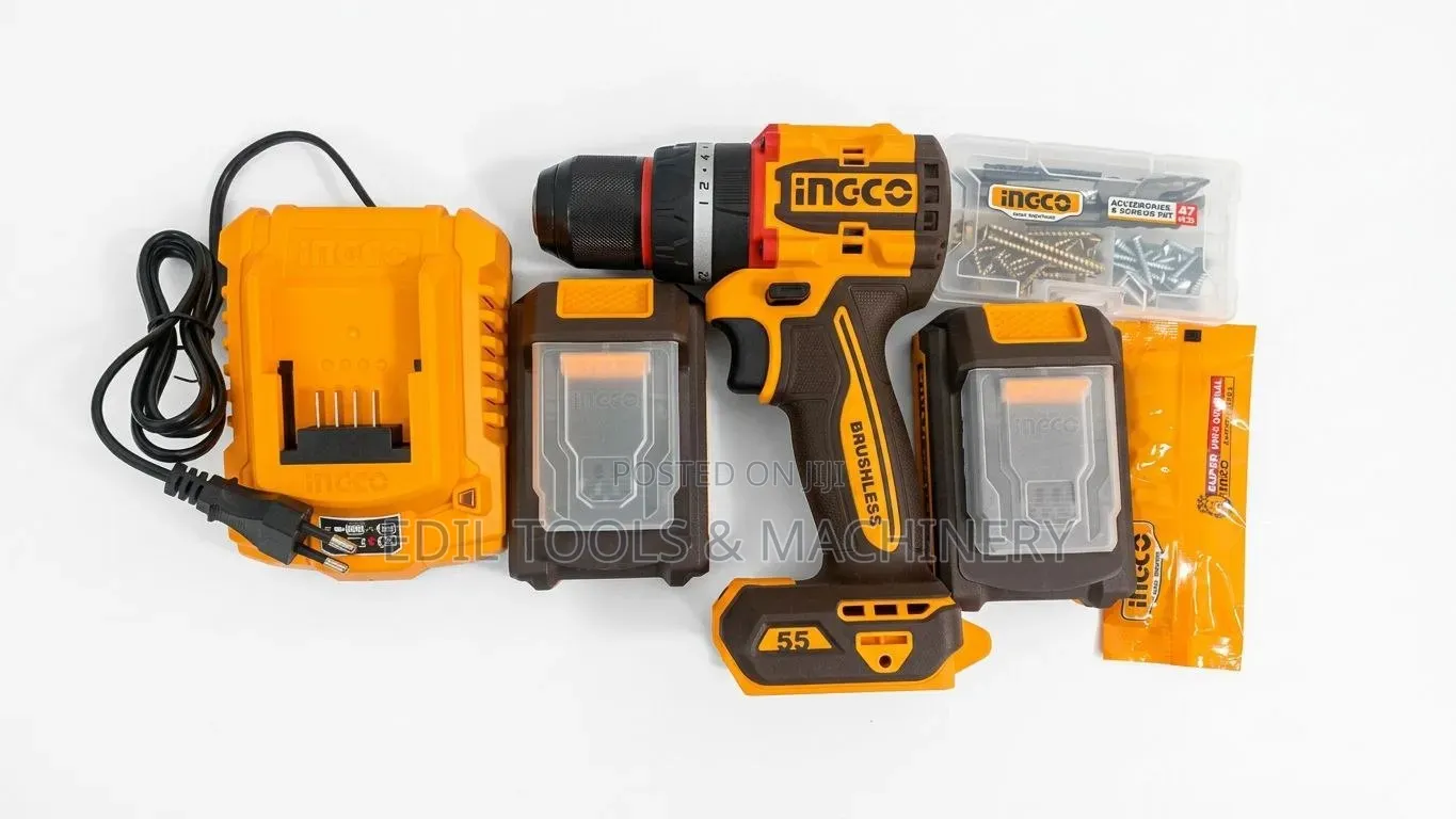 INGCO 20V Brushless Impact Drill Set