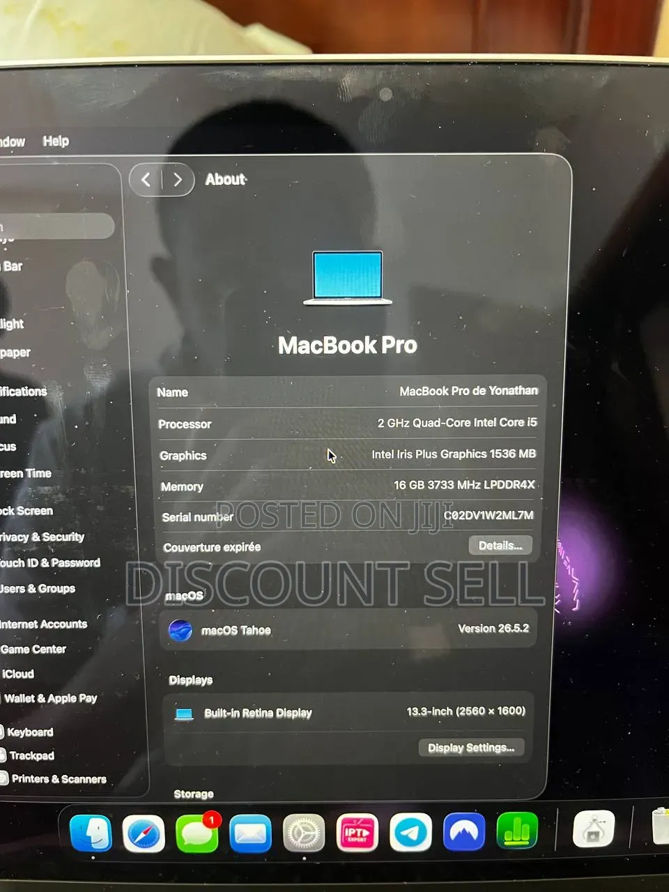 Laptop Apple MacBook Pro 2020 16GB Intel Core i5 SSD 1T
