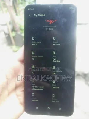 New Itel A70 128 GB Black