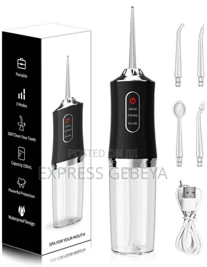 4in1 Rechargeable Portable Water Flosser ባለ 4 መቀያየሪያ ያለው የጥርስ ማፅጃ