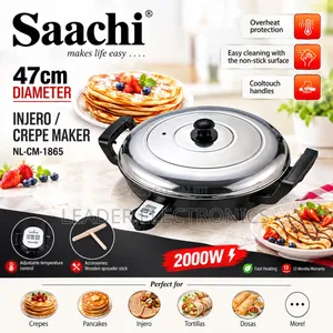 Saachi 47CM Injera Mitad – Electric Crepe Maker | Perfect