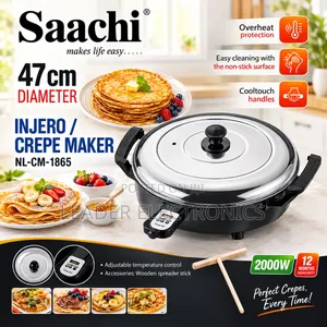 Saachi 47CM Injera Mitad – Electric Crepe Maker | Perfect